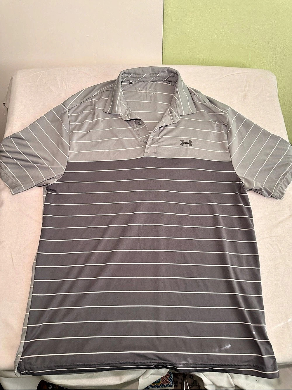 Under Armour HeatGear polo Striped Polo in Gray Size Large